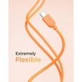 thumbnail image 4 of Cable Matters 3-Pack Extreme Flexible Short USB A to USB C Cable 1ft in Orange Blue Purple Support Apple CarPlay Android Auto USB to USB C Charging Cable for iPhone 15/15 Pro/15 Pro Max Galaxy S23, 4 of 7
