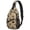 Christmas Holly Berry Kraft Background Pattern, variant on Christmas Knit Reindeer Pattern Sling Backpack, Unisex Cycling Crossbody Bag with Side Mesh Pockets, Breathable Padded Back Gift Ideas for Hiking Cycling Walking