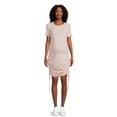 thumbnail image 4 of Destination Maternity Women's Ruched Bodycon Dress with Short Sleeves, Sizes S-2XL, 4 of 6