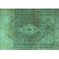thumbnail image 1 of Ahgly Company Machine Washable Indoor Rectangle Medallion Turquoise Blue Traditional Area Rugs, 5' x 7', 1 of 4