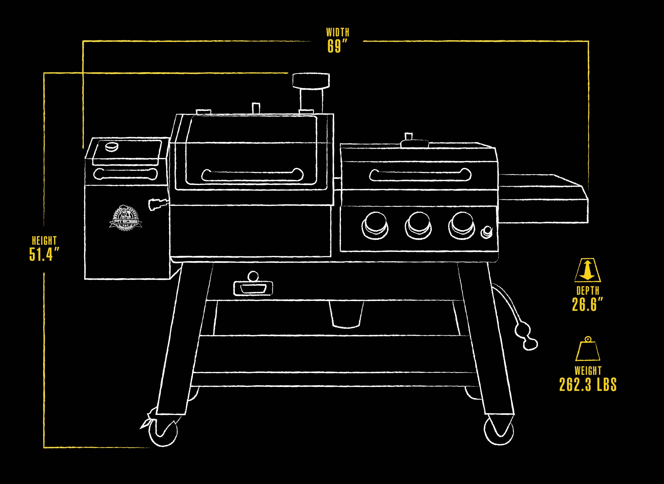 Pit Boss Platinum KC Combo, Wi-Fi® and Bluetooth® Wood Pellet and Gas Grill - image 5 of 16