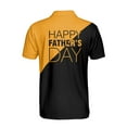 thumbnail image 3 of Custom Name Son and Dad Love Father's Gift Yellow Men's Polo Shirt S-5XL, 3 of 5