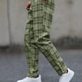 thumbnail image 3 of Men's Plaid Dress Pants Casual Slim Fit Flat Front Checked Printed Business Trousers, 3 of 7