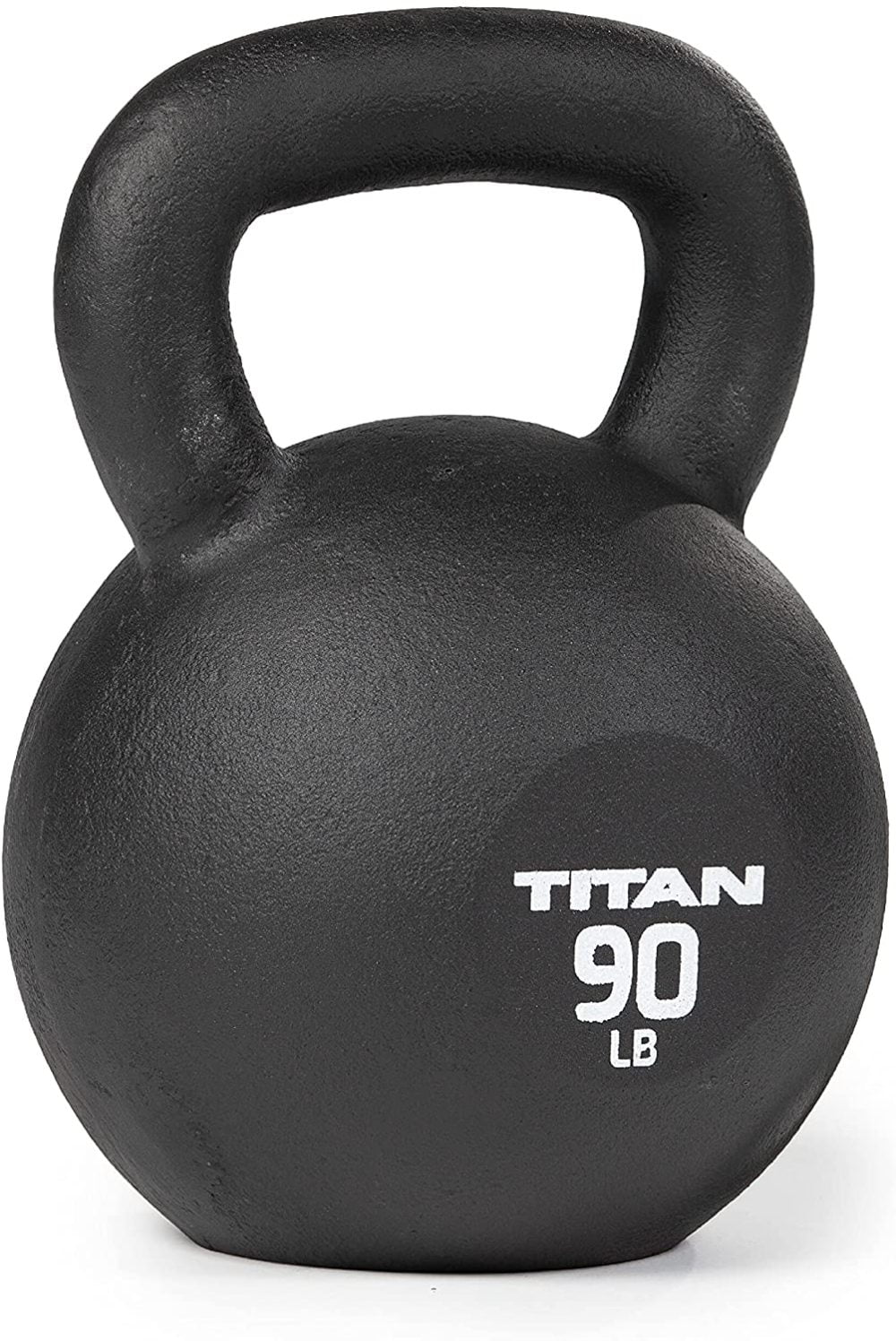 Single Piece Casting Full Body Workout Titan Fitness 100 LB Cast Iron Kettlebell LB and KG Markings 