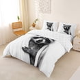 thumbnail image 3 of Erosebridal Kids Raccoon Duvet Cover Set, Cute Animal Bedding Full, White Grey, 3-Piece, No Comforter, 3 of 5