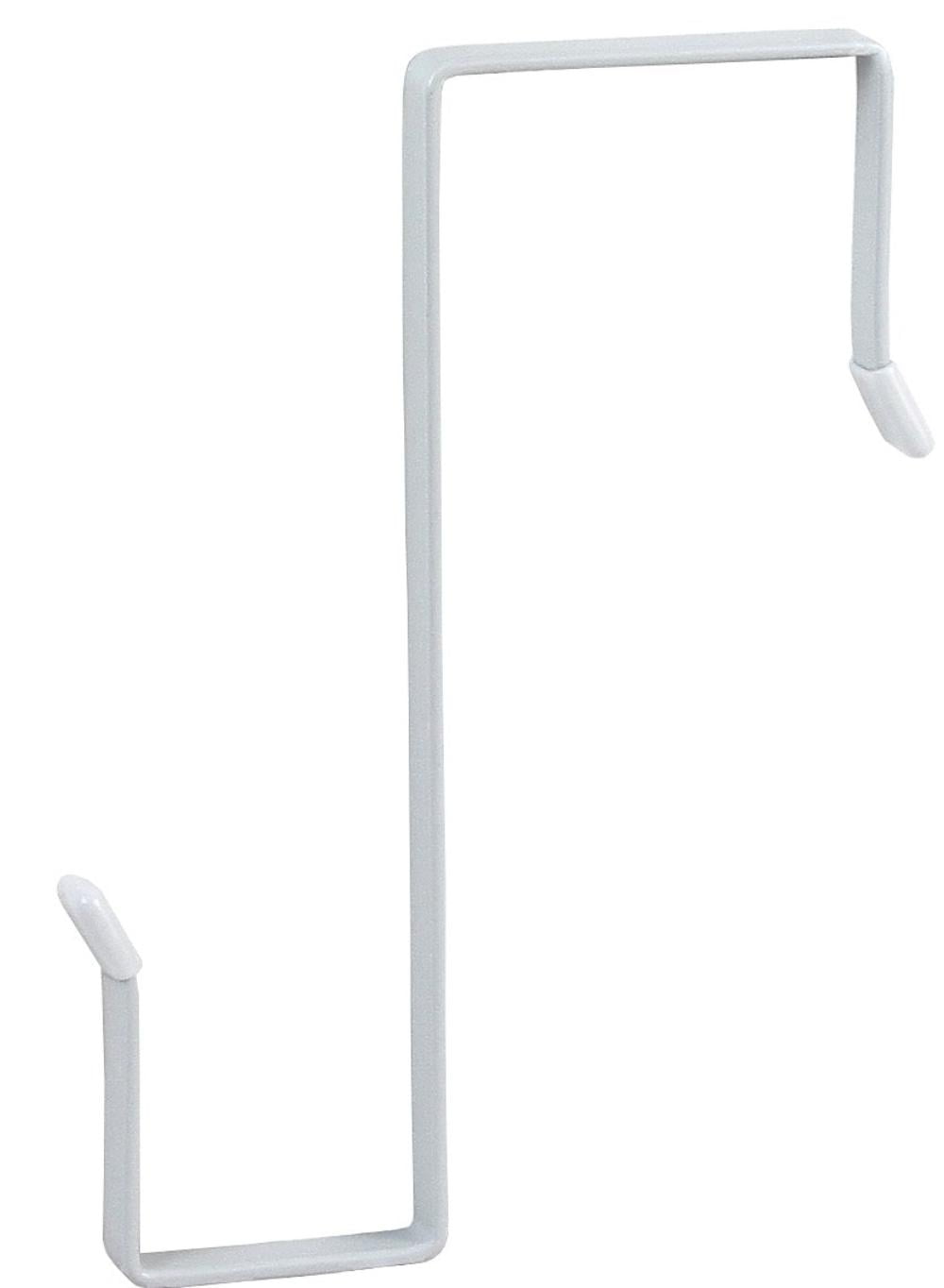 OverTheCubicle Metal Hook (6.5"H x 4.5"W x 0.5"D) Color White, Can be hung from either end