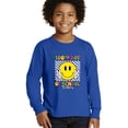 thumbnail image 2 of Wild Bobby 100th Day of School Retro Cute Smiley Face, 100 Days of School 2024 2025 Design for Kids Youth Boys Girls School Youth Longsleeve Shirt, 2 of 6