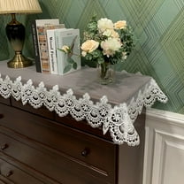 YGUII Lace Table Runner Doilies Table Dresser Scarf Rectangular Tablecloth Table Cover for TV Cabinet Dining Room, Wedding, Holiday, Party Table Decor