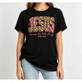 thumbnail image 2 of Leopard Print Pink Bow Bible Verse Women's T-Shirt Summer Casual Wear For Devout Christian Women, 2 of 7