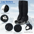 thumbnail image 2 of Leg Gaiters, Waterproof Boot Gaiters Gators for Hiking Boots, Adjust Shoe Gaiters for Men and Women, Black Breathable Boot Gators for Walking, Hunting, Climbing, 2 of 7