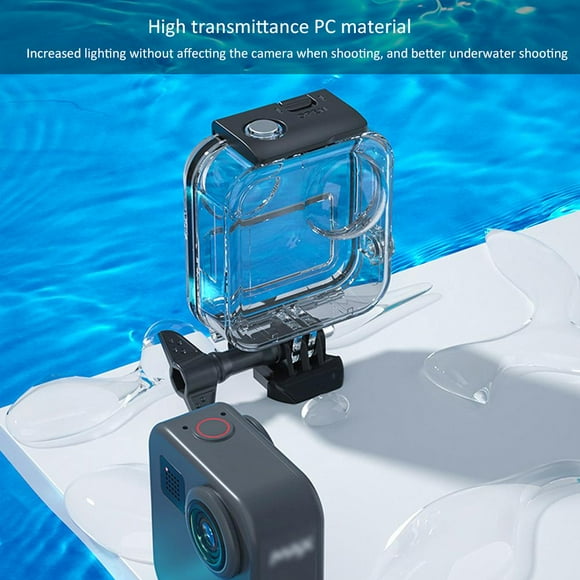 70 Carcasa Protectora de la cámara Carcasa de la cámara Carcasa Impermeable portátil Carcasa de la Carcasa Carcasa Protectora de la cámara Estuche de Buceo para cámara panorámica GoPro MAX Ecomeon no