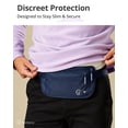 thumbnail image 2 of Money Belt for Travel - Security Fanny Pack for Phone, Money, Passport, & More with Anti Theft RFID Protection - Slim Under Clothes Hidden Wallet Holder Bag - Unisex Travel Waist Pouch for Women & Men, 2 of 6