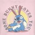 thumbnail image 2 of Junior's Lilo & Stitch Some Bunny Loves You  Graphic Tee Light Pink Medium, 2 of 3