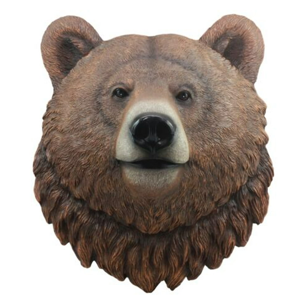 Ebros Brutus Realistic Large Brown Grizzly Bear Head Wall Decor 3D