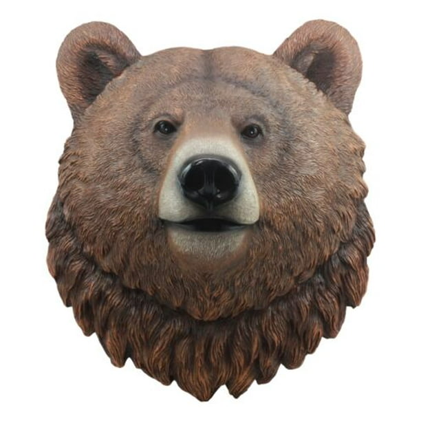 Ebros Brutus Realistic Large Brown Grizzly Bear Head Wall Decor 3d Plaque 15 5 Tall Bear Ursidae Taxidermy Art Decor Sculpture Walmart Com Walmart Com