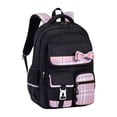 thumbnail image 3 of CUZIBR Girls Kids Backpack Colorful Large Capacity Cute Plaid Bow For Primary Middle School Students Multi-Pocket Bookbag Adjustable Padded Shoulder Straps Casual Daypack, 3 of 5