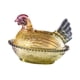 thumbnail image 4 of Plato de de pollo, plato de postre de mesa, elegante recipiente de vidrio para refrigerios, para despensa, café, mesa de comedor, hogar, boda Estilo A, 4 of 8