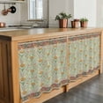 thumbnail image 6 of Vintage Boho Floral Tier Curtains 36 Inch Length, Ethnic Tribe Abstract Flowers Cafe Short Curtains for Bathroom Over Sink, Small Kitchen Curtain Light Filtering Tiered Drapes 2 Panels 27.5"Wx36"L, 6 of 8