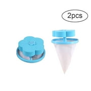2 Pcs Reusable Washing Machine Universal Float, Filter Bag Laundry Ball, Floating Pet Fur Catcher Filtering Hair Removal Device Wool Cleaning Supplies for Household Tool