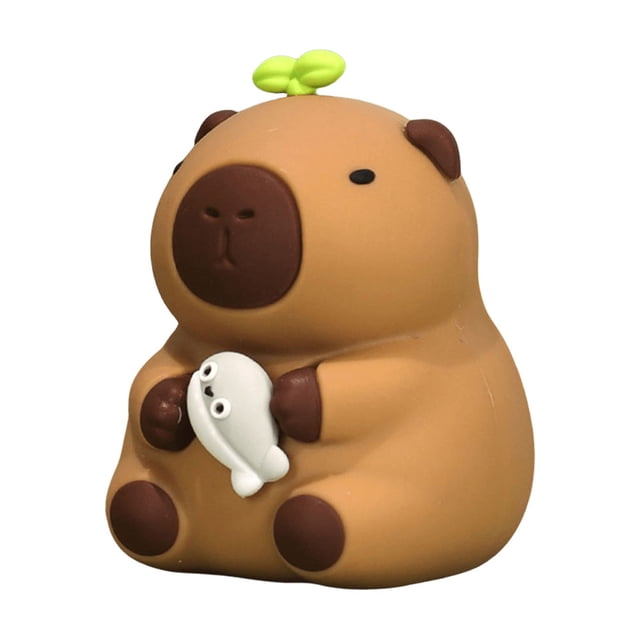 Adorno creativo de animales de capibara, figuritas pequeñas de capibara para decoración del hogar y la Oficina