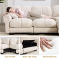 thumbnail image 4 of MIKIBAMA 76.3" Chenille Cloud Loveseat Sofa, 2-Seat Modular Sectional Couch for Living Room, Apartment, Office, Cream Beige, 4 of 11