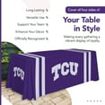 thumbnail image 4 of TCU Horned Frogs 6' College Sports Printed Table Throw - NCAA Licensed - Polyester Draped - School Tablecloth (Purple, White), 4 of 5