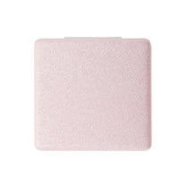 Unique Bargains 1 Pc Square Makeup Mirror for Travel Vacation Pink PU ABS Glass