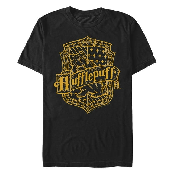 Men's Harry Potter Hufflepuff Lined Crest Graphic T-Shirt