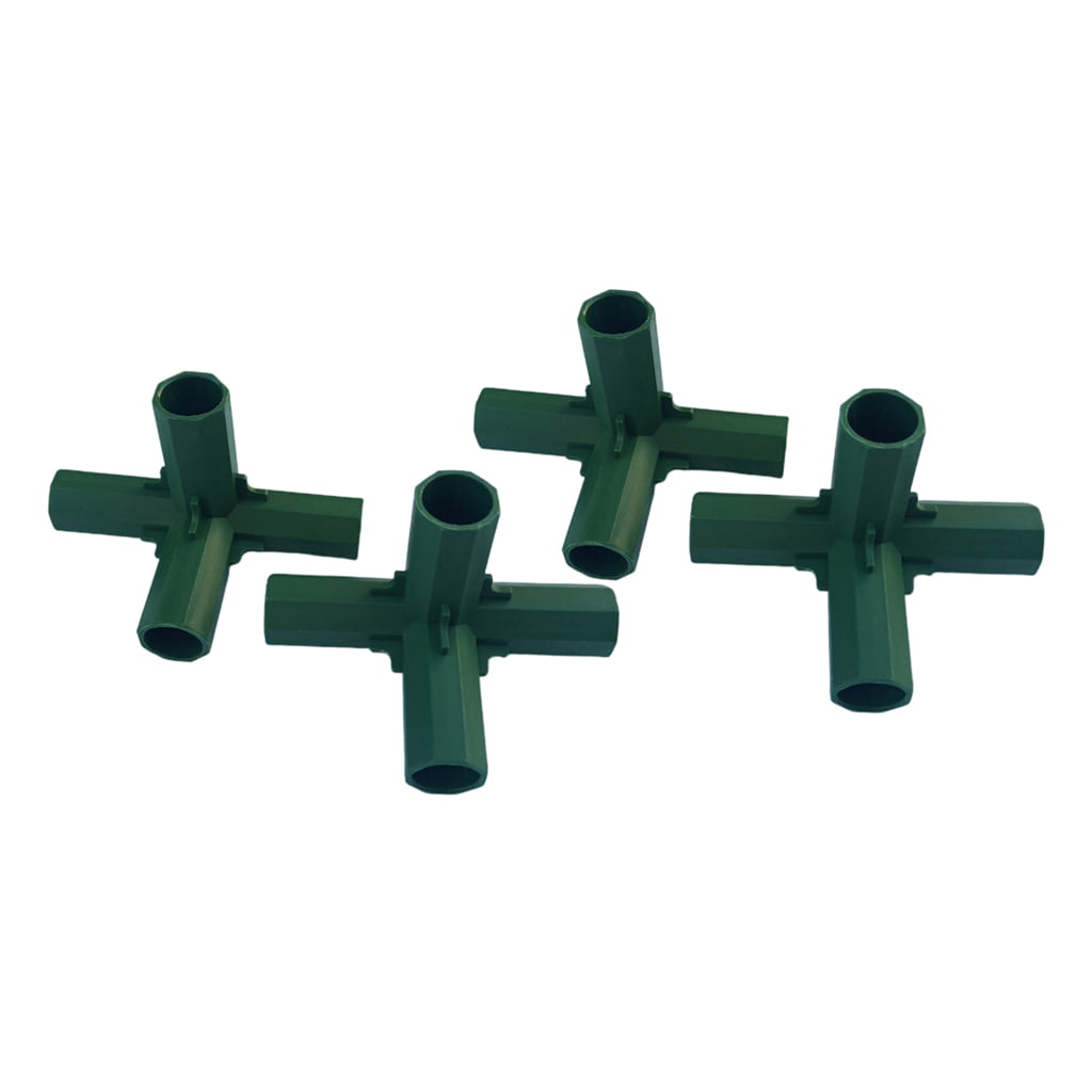 16-17mm Structure Connectors Green Outdoor Garden Pole Joints Adapter PP Plastic 