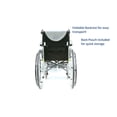 thumbnail image 4 of Silla de ruedas ergonómica ultraligera Karman K-115 de 25 lb con reposapiés extraíble, color plateado, 4 of 5