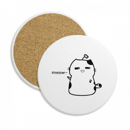 

Pet Cat Paper Art Deco Fashion Coaster Cup Mug Tabletop Protection Absorbent Stone