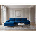 thumbnail image 2 of Gewnee 102.4'' Modern Convertible L-Shaped Sofa, 3-Seater with Movable Ottoman for Living Room & Apartments( Navy Blue), 2 of 13
