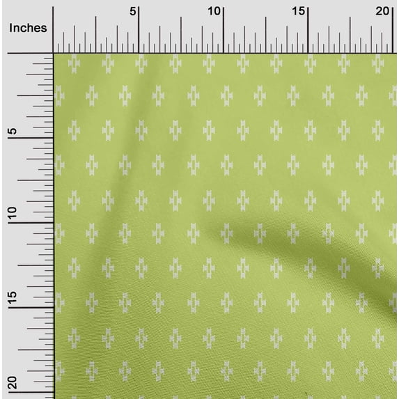 oneOone Organic Cotton Voile Fabric Plus Sign Kasuri Print Sewing Fabric BTY 42 Inch Wide