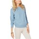 thumbnail image 2 of Suéter de punto con mangas fruncidas INC para mujer, azul, extragrande, 2 of 2