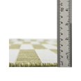 thumbnail image 7 of Unique Loom Outdoor Striped Collection Area Rug - Striped (2' x 6' 1" Runner Green/Ivory), 7 of 7
