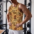 thumbnail image 5 of Zufioo Vintag Ancient Sailboats Print Men's Vest, Sleeveless Quick-drying Muscle T-shirt, Suitable for Sports Fitness, Home Leisure Wear-Small, 5 of 7