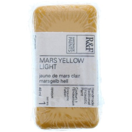UPC: 0836943000162 | R&F Handmade Paints Encaustic Paint Cake  40ml  Mars Yellow Light