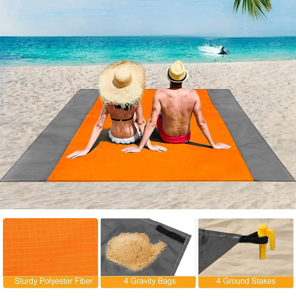 Details about   Sandfree Beach Blanket Pocket Picnic Mat Water Sand Proof Travel Camping Hiking 