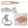 thumbnail image 4 of Sonducket Anillo abierto con letras mayúsculas, anillos ajustables, joyería para interiores y exteriores, regalo H Type3 NO3, 4 of 5