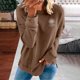thumbnail image 2 of Gibobby Sudadera oversize mujer Sudadera de cuello redondo para mujer de otoño e invierno suéter colorido de manga larga lindo clásico(Marrón,G), 2 of 4