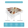 thumbnail image 5 of Burnt Orange Retro Twin XL Size Down Alternative Comforter, Lightweight Comforter Quilt Bedding Set with Pillow Shams Ethnic Flowers Impressionist Art All Seasons Bed Comforter Duvet Insert 68"x98", 5 of 7