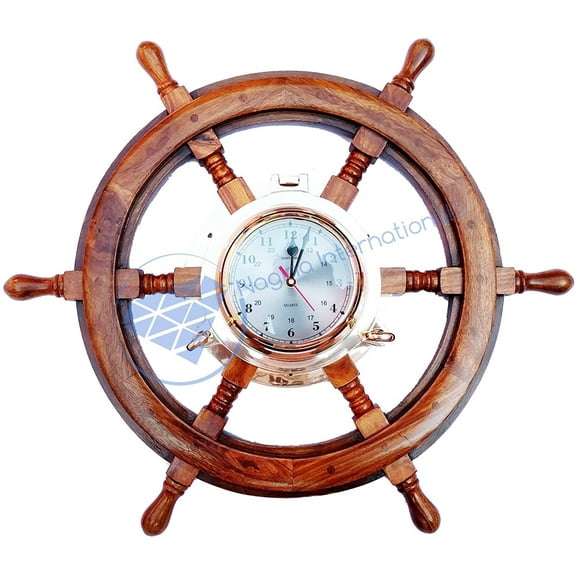 Nagina International Antique Nautical Round Vintage Mirror 20"