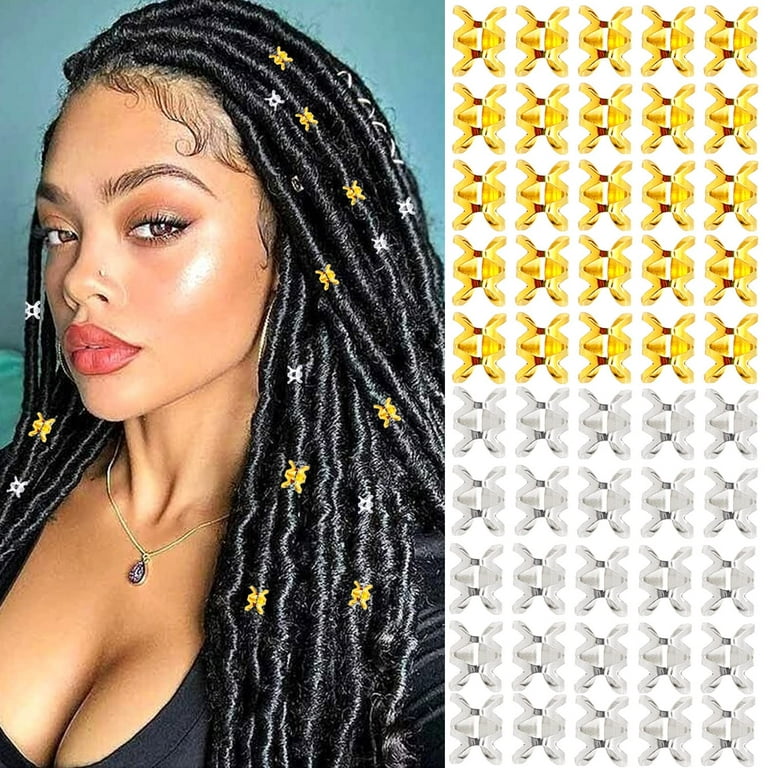 NAISKA 12PCS Gold Heart Hair Clips Briad Charms Dreadlock Accessories Hair  Jewelry for Women Braids for Valentine's Day