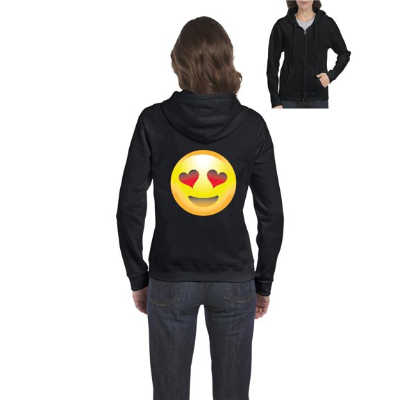 Artix - Women's Sweatshirt Full-Zip Pullover - Emoji Smiling Face