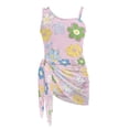 thumbnail image 6 of Whosucclay Cartoon Daisy Pattern Girls One Piece Swimsuit with Mesh Cover Up, Polyester Material Adjustable Strap Comfortable Girls One Piece Swimsuits, 7-8 Years Old, 6 of 12