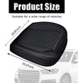 thumbnail image 2 of Car Seat Bottom Cover Pad, 24.4"×21.7" Leather Vehicle Seat Protector Mat with Pocket, Auto Front Seat Button Cushion Pad, Universal Interior Decor Car Accessories (Black), 2 of 5