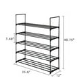 thumbnail image 5 of Clearance! 5 Tiers Shoe Rack Shoe Tower Shelf Storage Organizer For Bedroom, Entryway, Hallway, and Closet Black Color, 5 of 7