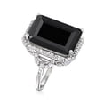 thumbnail image 3 of Ross-Simons Black Onyx and .90 ct. t.w. White Topaz Ring in Sterling Silver, Women's, Adult, 3 of 6