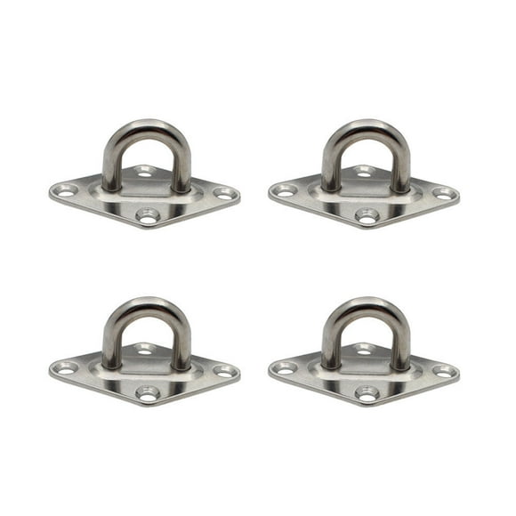 KAKOWELY Door Latch 4Pcs 5mm Rhombus Shape Door Latch Practical Fixed Hasp Useful Bending Latch Buckle2.36"X1.42"X0.1"