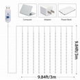 thumbnail image 3 of CNKOO LED Curtain Lights String  LED String Lights Curtain USB Powered Fairy Lights for Bedroom Wall Party Decor, 3 of 4